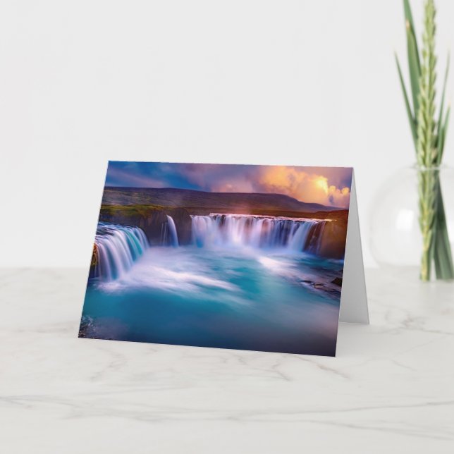 Godafoss, Iceland Waterfalls Card (Front)