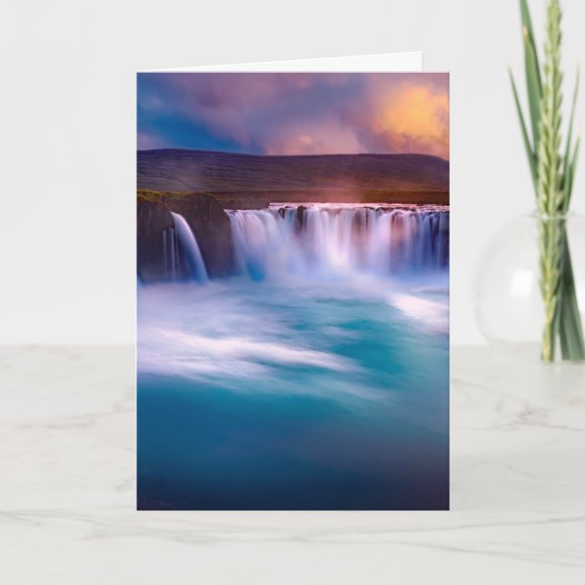 Godafoss, Iceland Waterfalls Card (Front)