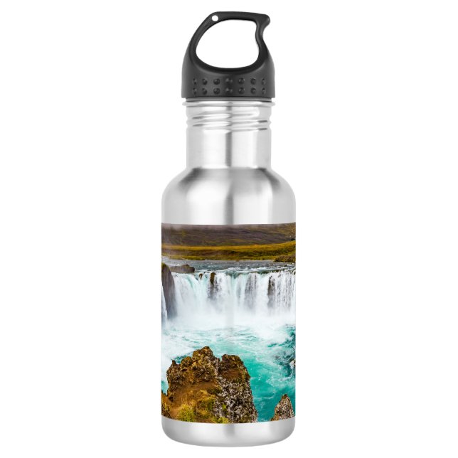 Godafoss waterfall, Iceland 532 Ml Water Bottle (Front)