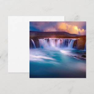 Goðafoss  Waterfall Iceland Flat Card