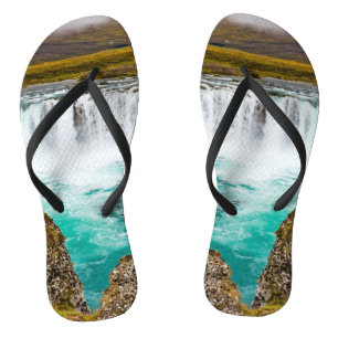 Godafoss waterfall, Iceland Flip Flops