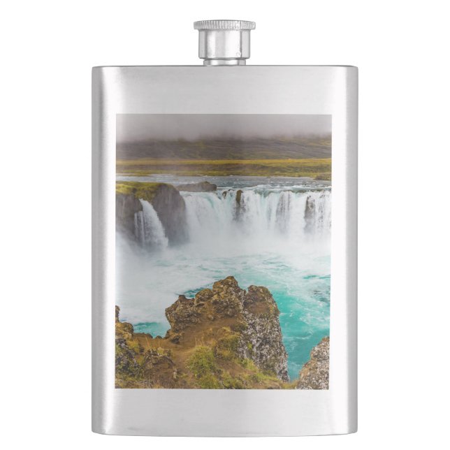Godafoss waterfall, Iceland Hip Flask (Front)