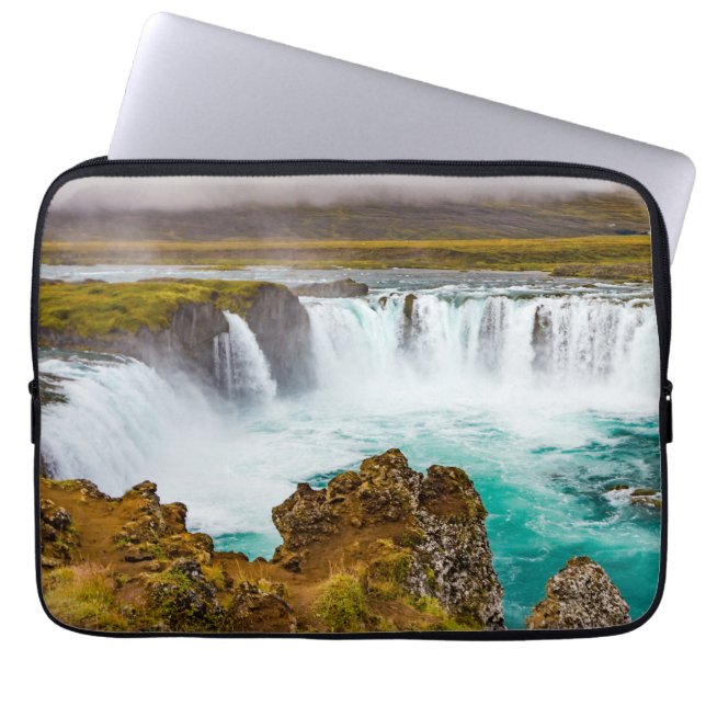 Godafoss waterfall, Iceland Laptop Sleeve (Front)