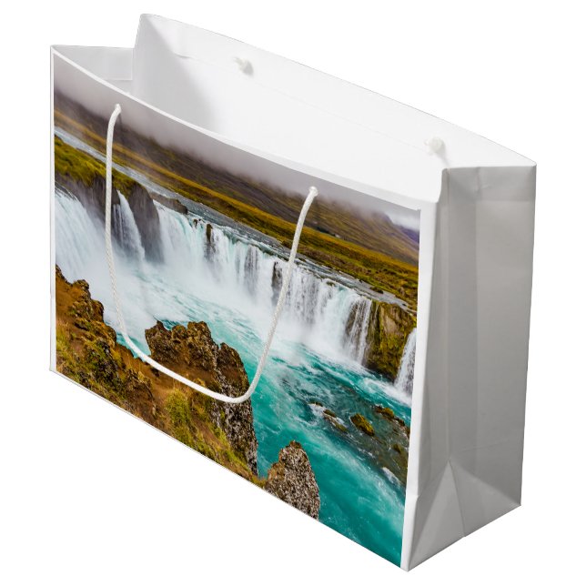 Godafoss waterfall, Iceland Large Gift Bag (Front Angled)