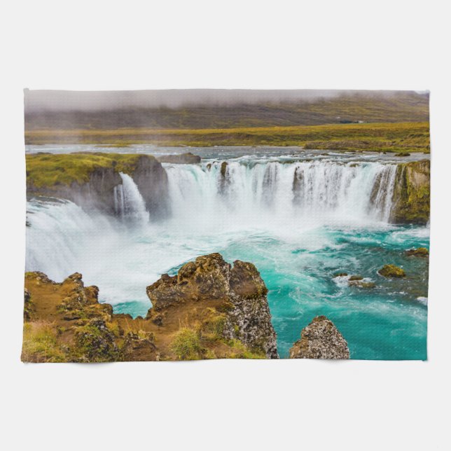 Godafoss waterfall, Iceland Tea Towel (Horizontal)