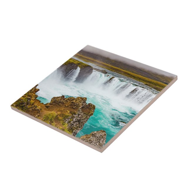 Godafoss waterfall, Iceland Tile (Side)