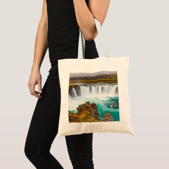 Godafoss waterfall, Iceland Tote Bag (Front (Product))