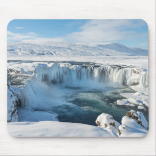 Godafoss Waterfall Landscape Mouse Mat