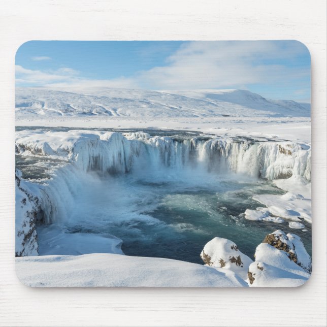 Godafoss Waterfall Landscape Mouse Mat (Front)