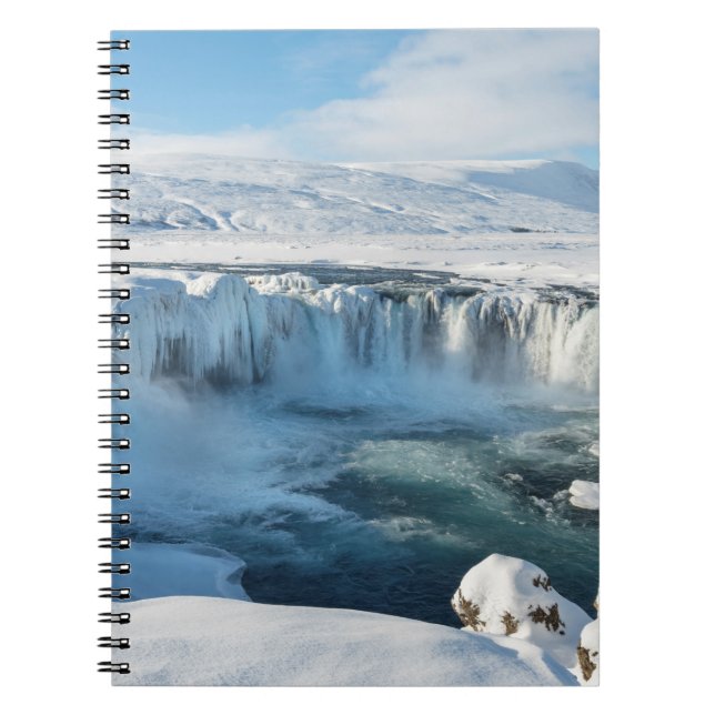 Godafoss Waterfall Landscape Notebook (Front)