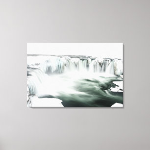 Godafoss waterfall, winter, Iceland 4 Canvas Print