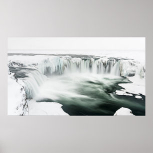 Godafoss waterfall, winter, Iceland 4 Poster