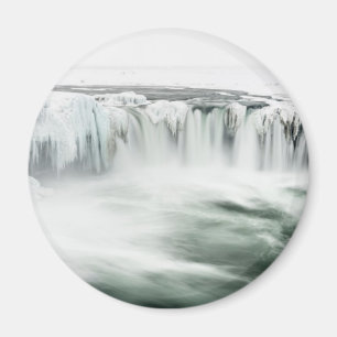 Godafoss waterfall, winter, Iceland Magnet