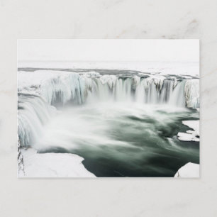 Godafoss waterfall, winter, Iceland Postcard