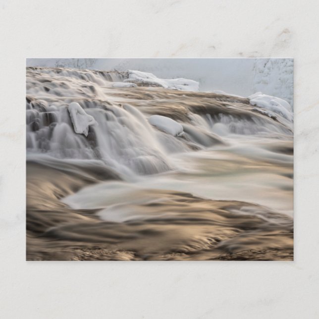 Godafoss waterfall, winter, Iceland Postcard (Front)