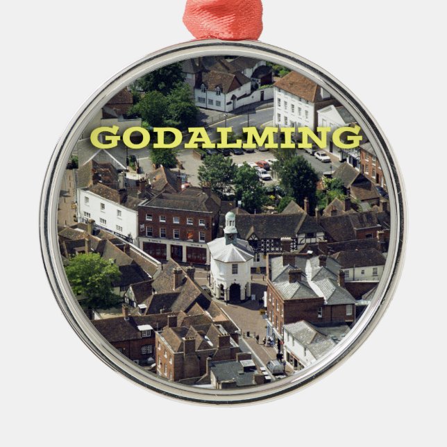 Godalming Surrey England Metal Tree Decoration (Front)