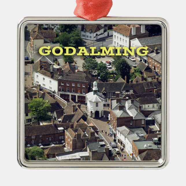 Godalming Surrey England Metal Tree Decoration (Front)