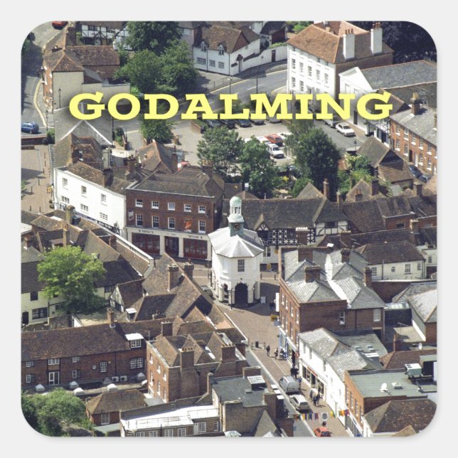 Godalming Surrey England Square Sticker (Front)