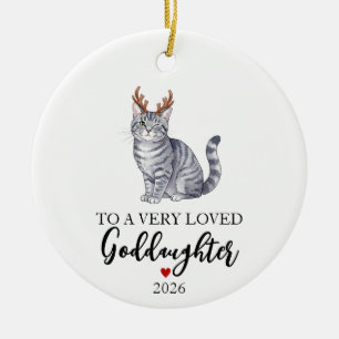 Goddaughter, Baptism Gifts For Goddaughter xmas Ceramic Tree Decoration