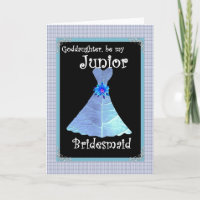 Goddaughter Be My Junior Bridesmaid Invite