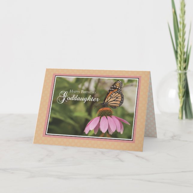 Goddaughter Birthday Butterfly Card (Front)