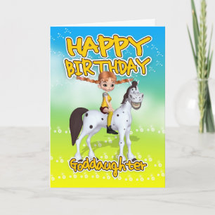 Goddaughter Birthday Card - Cutie Pie Long Stockin