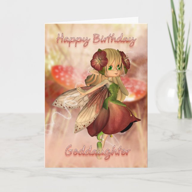 Goddaughter Birthday Card With Strawberry & Cream (Front)