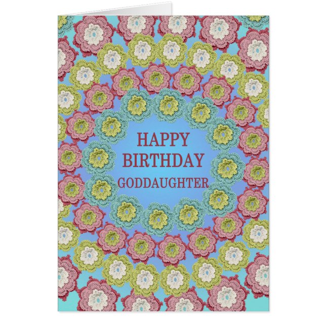 Goddaughter Birthday Crochet Flowers (Front)