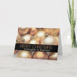 Goddaughter & Boyfriend Merry Christmas card