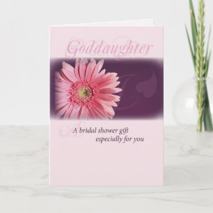 Goddaughter, Bridal Shower Pink Daisy Invitation