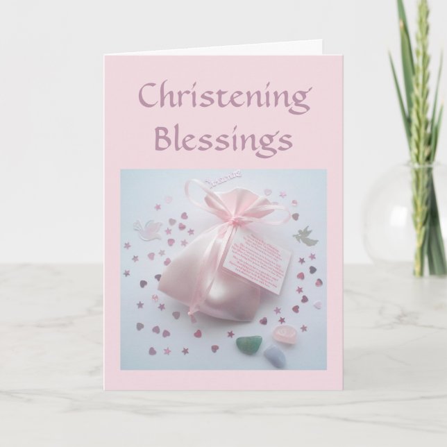 Goddaughter Christening Blessings Card (Front)