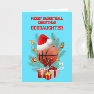 Goddaughter Christmas Basketball Holiday Card