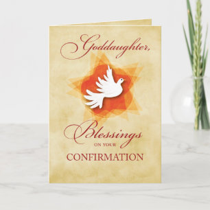 Goddaughter, Confirmation Congratulations Dove Card