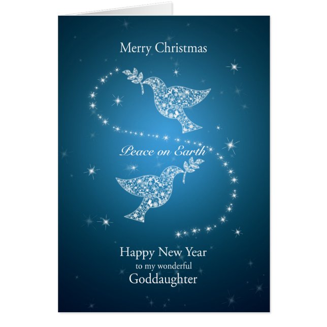 Goddaughter, Doves of Peace Christmas (Front)