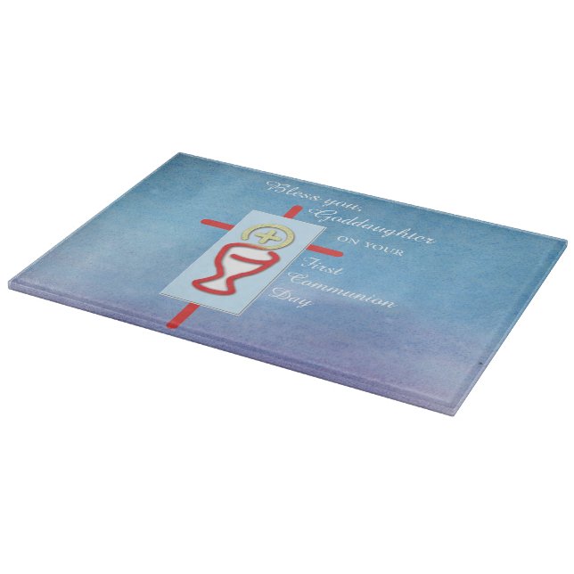 Goddaughter, First Holy Communion, Turquoise Cutting Board (Corner)