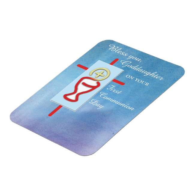 Goddaughter, First Holy Communion, Turquoise Magnet (Left Side)