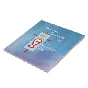 Goddaughter, First Holy Communion, Turquoise Tile