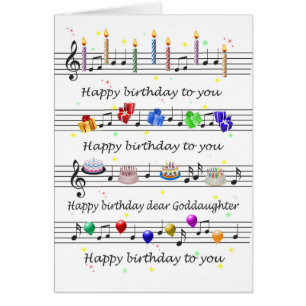 Goddaughter Funny Happy Birthday Song Sheet Music