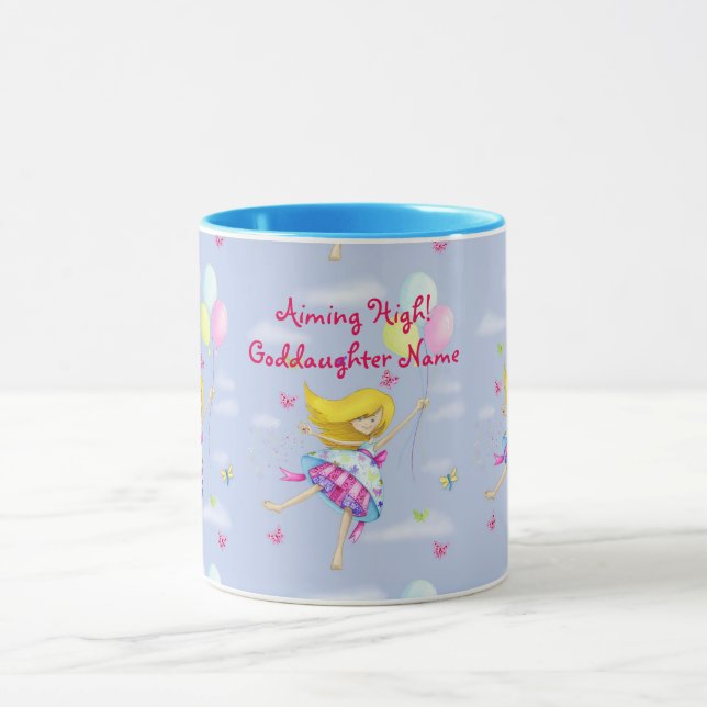 Goddaughter Gift Girly Motivational Personalised Mug (Center)