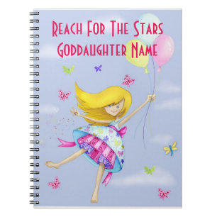 Goddaughter Gift Girly Motivational Personalised Notebook