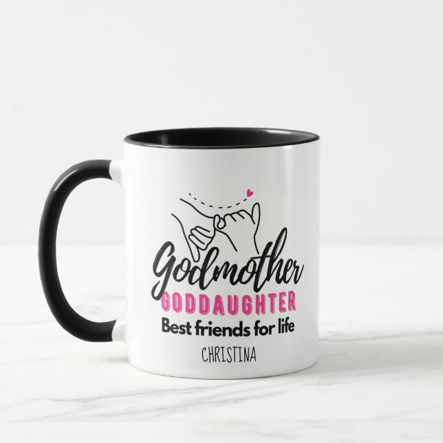 Goddaughter Gift - Godmother Best Friends for Life Mug (Left)