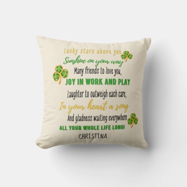 Goddaughter Gift Motivational Encouragement NAMED Cushion (Front)