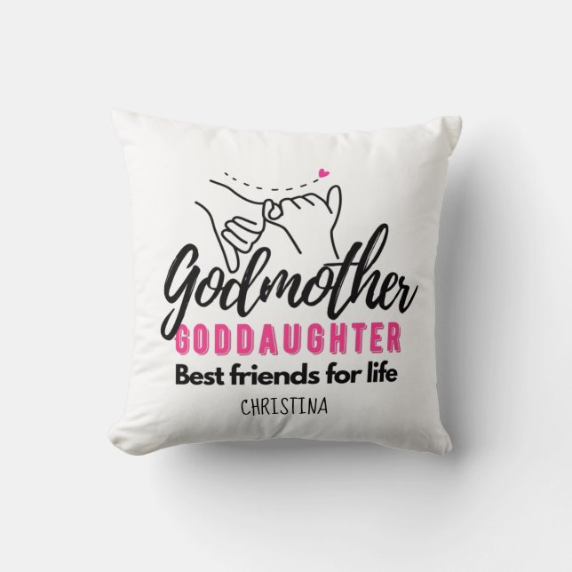 Goddaughter Gift Motivational Encouragement NAMED Cushion (Front)
