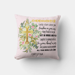 Goddaughter Gift Motivational Encouragement NAMED Cushion