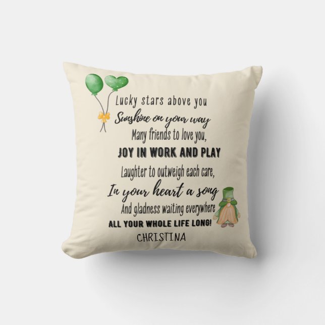 Goddaughter Gift Motivational Encouragement NAMED Cushion (Front)