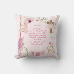 Goddaughter Gift Motivational Encouragement NAMED Cushion