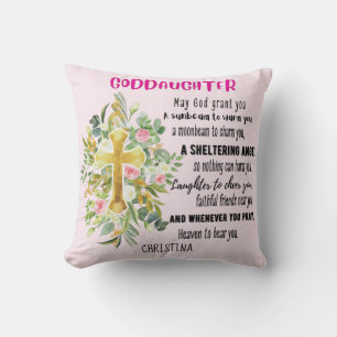 Goddaughter Gift Motivational Encouragement NAMED Cushion