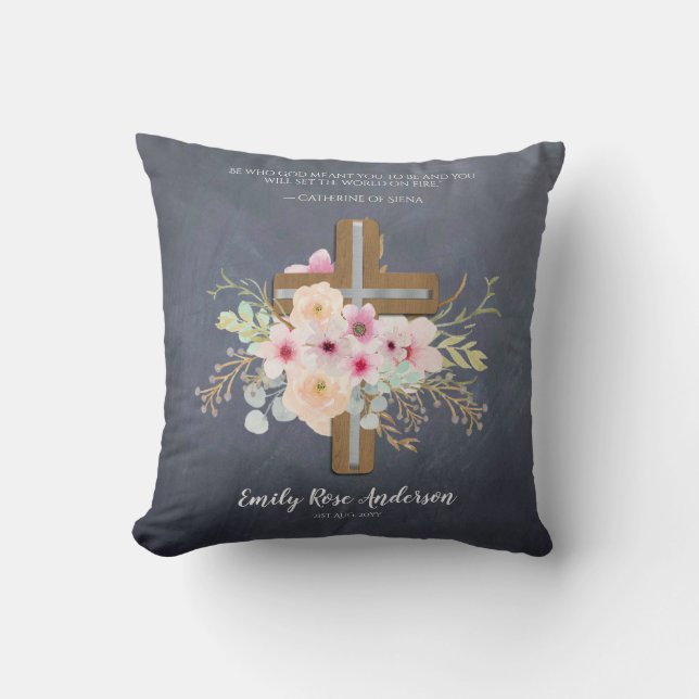 Goddaughter Gift Motivational Encouragement NAMED Cushion (Front)