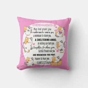 Goddaughter Gift Motivational Encouragement NAMED Cushion