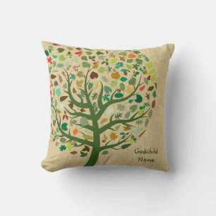 Goddaughter Godson Godchild Gift Tree of Life Cushion